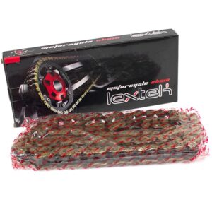 Lextek Motorcycle Drive Chain 420-106 Links Gold